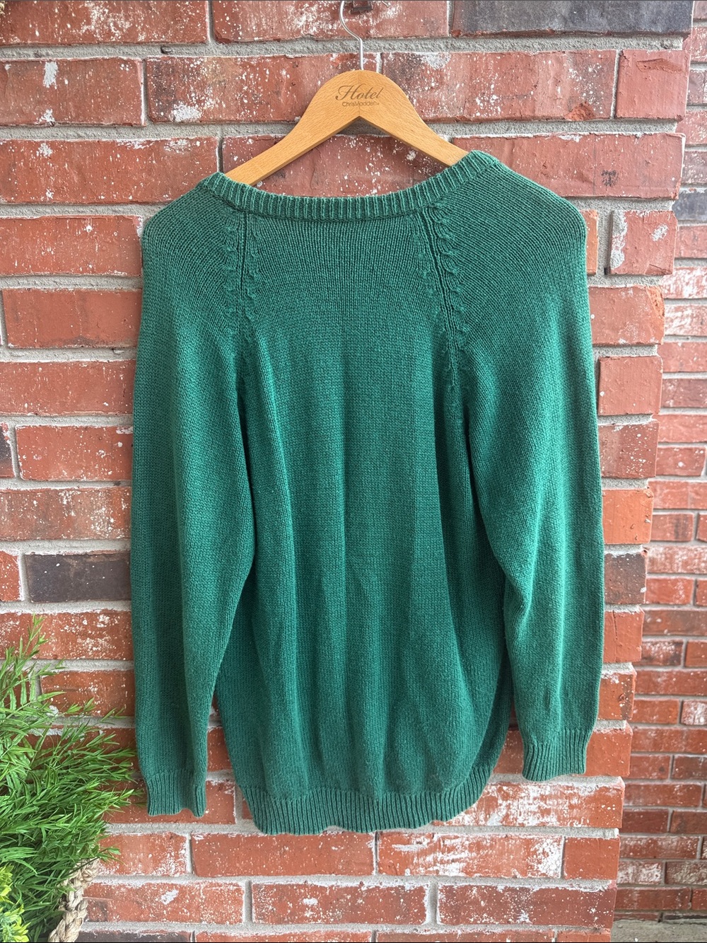 Vintage Green Button-Up Women's Cardigan - Picture 3 of 10